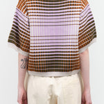 Gradient Sweater Knit Tee with Ribbed Cuff and Hem by Kowtow