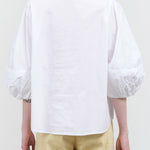 Kowtow Joan Shirt Blouse with Curved Hem in White