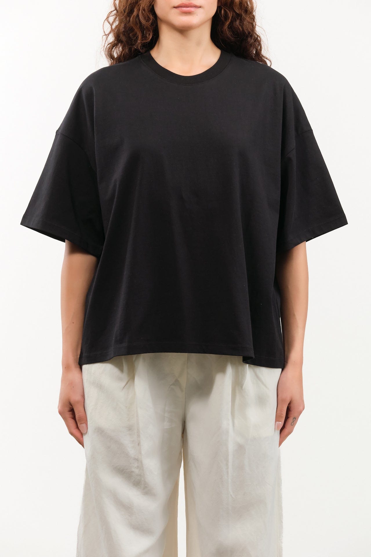 Kowtow Apparel Womens Tees Oversized Boxy Tee in Black