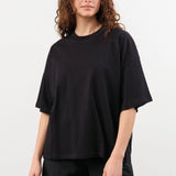 Kowtow Apparel Womens Tees Oversized Boxy Tee in Black Black / XXSmall
