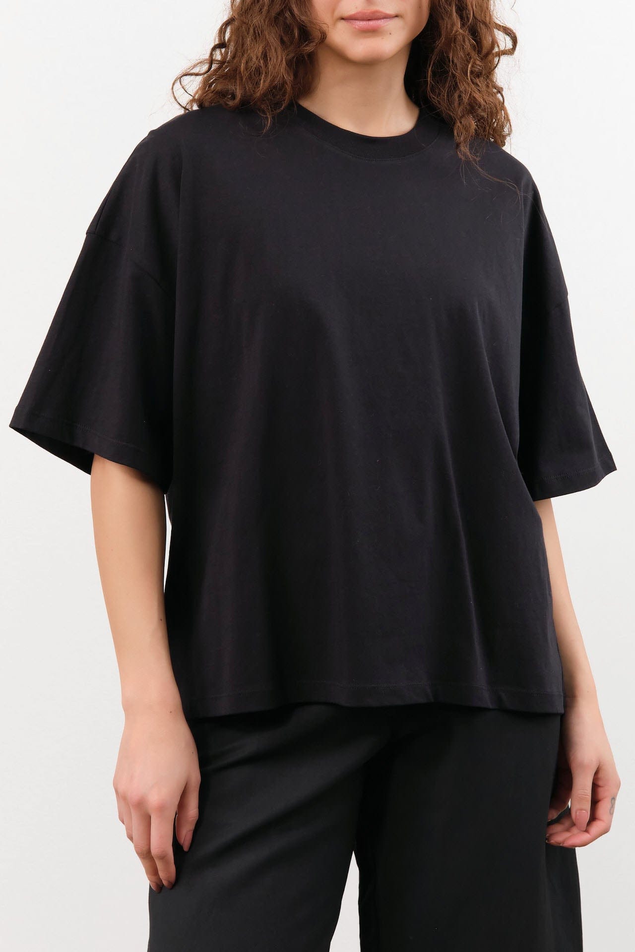 Kowtow Apparel Womens Tees Oversized Boxy Tee in Black