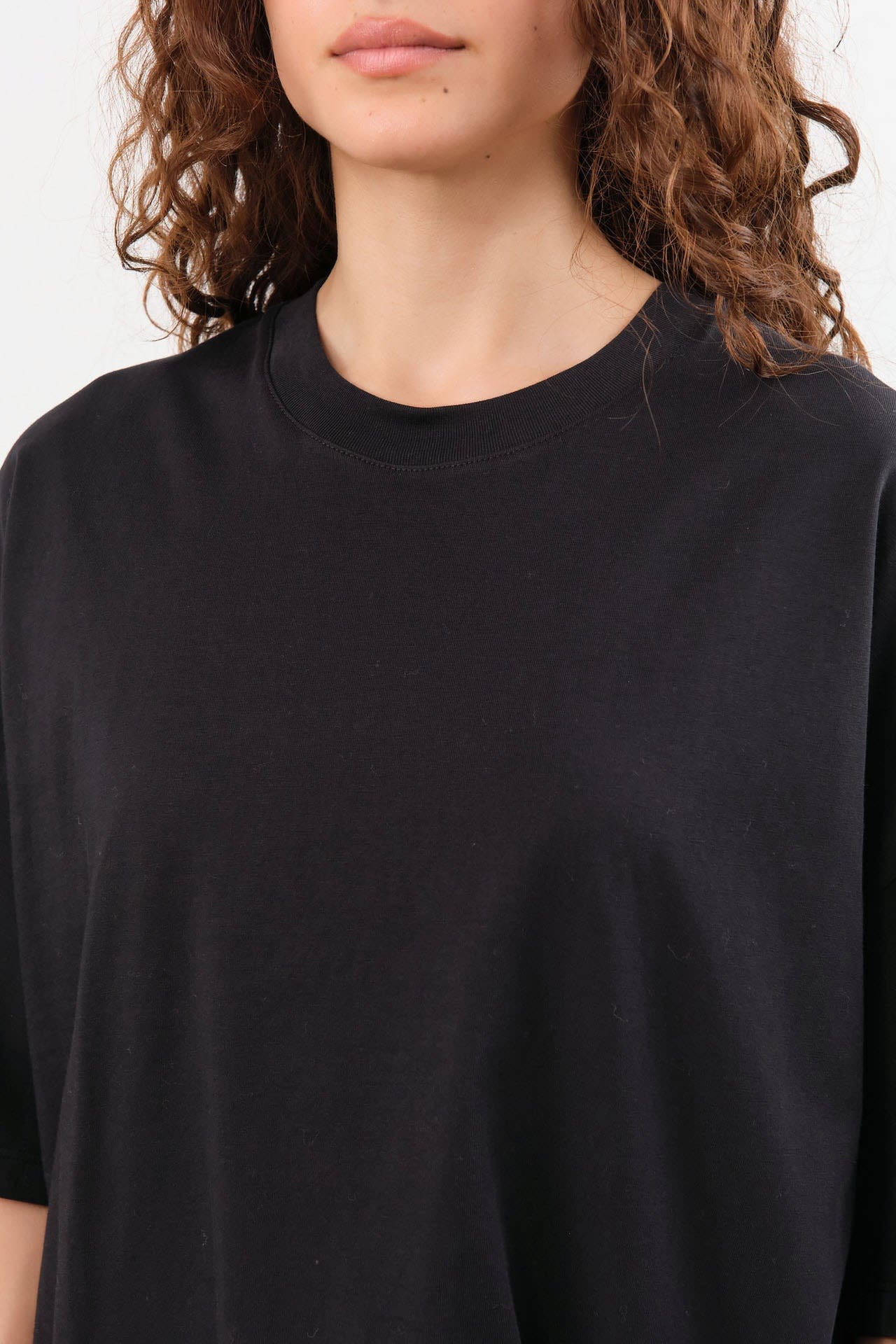 Kowtow Apparel Womens Tees Oversized Boxy Tee in Black