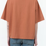 Oversized Boxy Short Sleeve Tee in Sienna Orange by Kowtow Designer Brand 