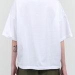 Back view of Oversized Boxy Tee in White
