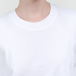 Collar view of Oversized Boxy Tee in White