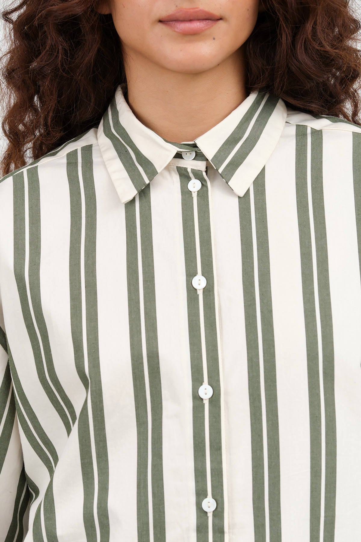 Forest Stripe Petra Shirt by Kowtow