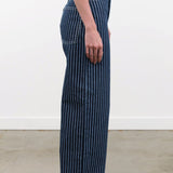 Kowtow Apparel Womens Denim Sailor Jeans in Chalk Stripe