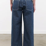 Kowtow Apparel Womens Denim Sailor Jeans in Chalk Stripe