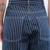 Kowtow Apparel Womens Denim Sailor Jeans in Chalk Stripe