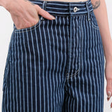 Kowtow Apparel Womens Denim Sailor Jeans in Chalk Stripe