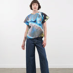 Kowtow Apparel Womens Denim Sailor Jeans in Chalk Stripe