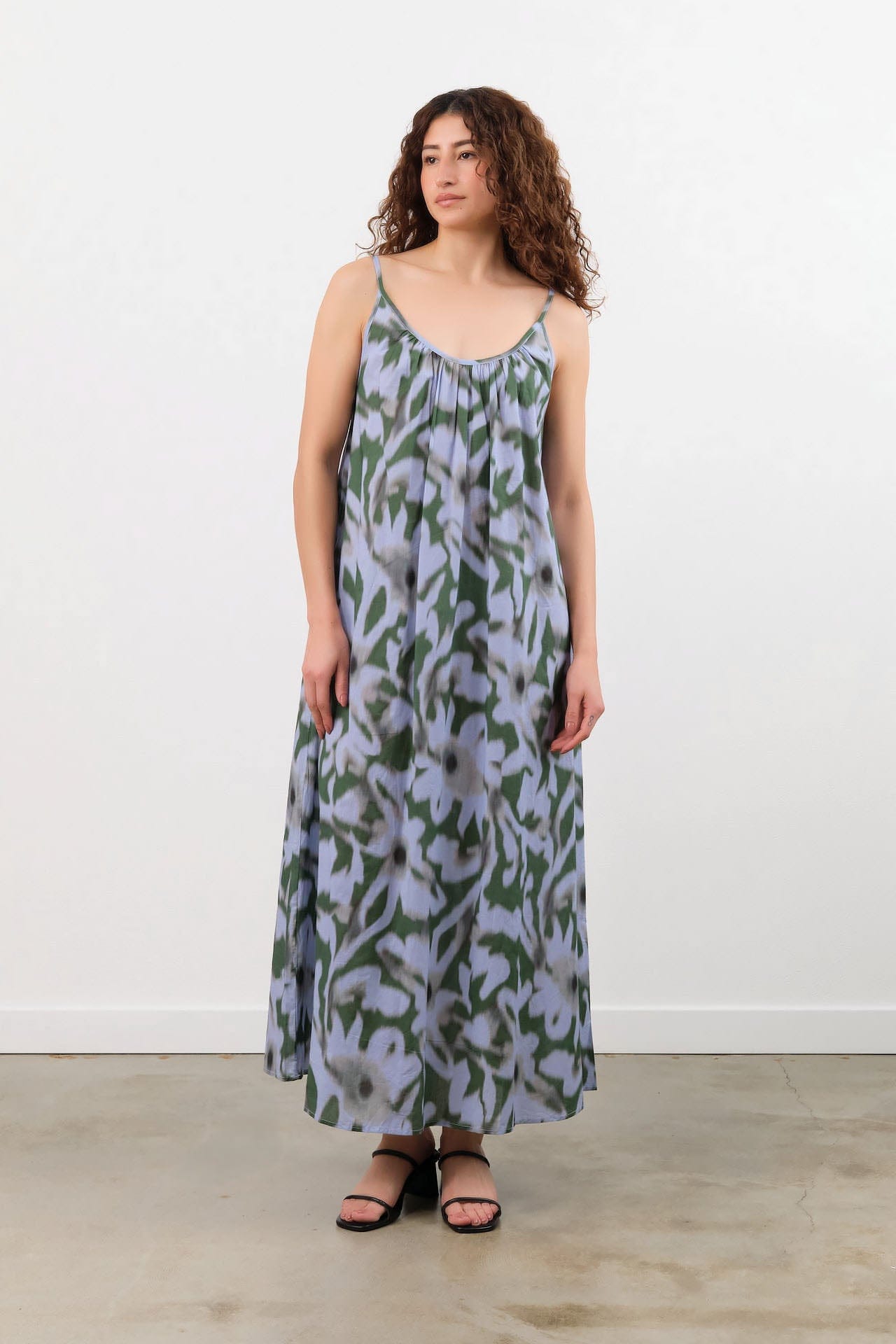 Kowtow Apparel Womens Dresses Sunset Dress in Misty Floral