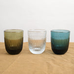 La Rochere Ouessant Glass Tumblers with sleek embossed vertical lines