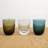 La Rochere Ouessant Glass Tumblers with sleek embossed vertical lines