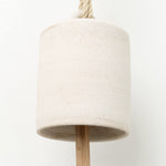 MQuan Art Ceramics Large Wide Thrown Bell in Twist White / 6.5" Dia X 7.75" H