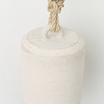 MQuan Art Ceramics Large Wide Thrown Bell in Twist White / 6.5" Dia X 7.75" H