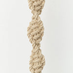 MQuan Art Ceramics Large Wide Thrown Bell in Twist White / 6.5" Dia X 7.75" H