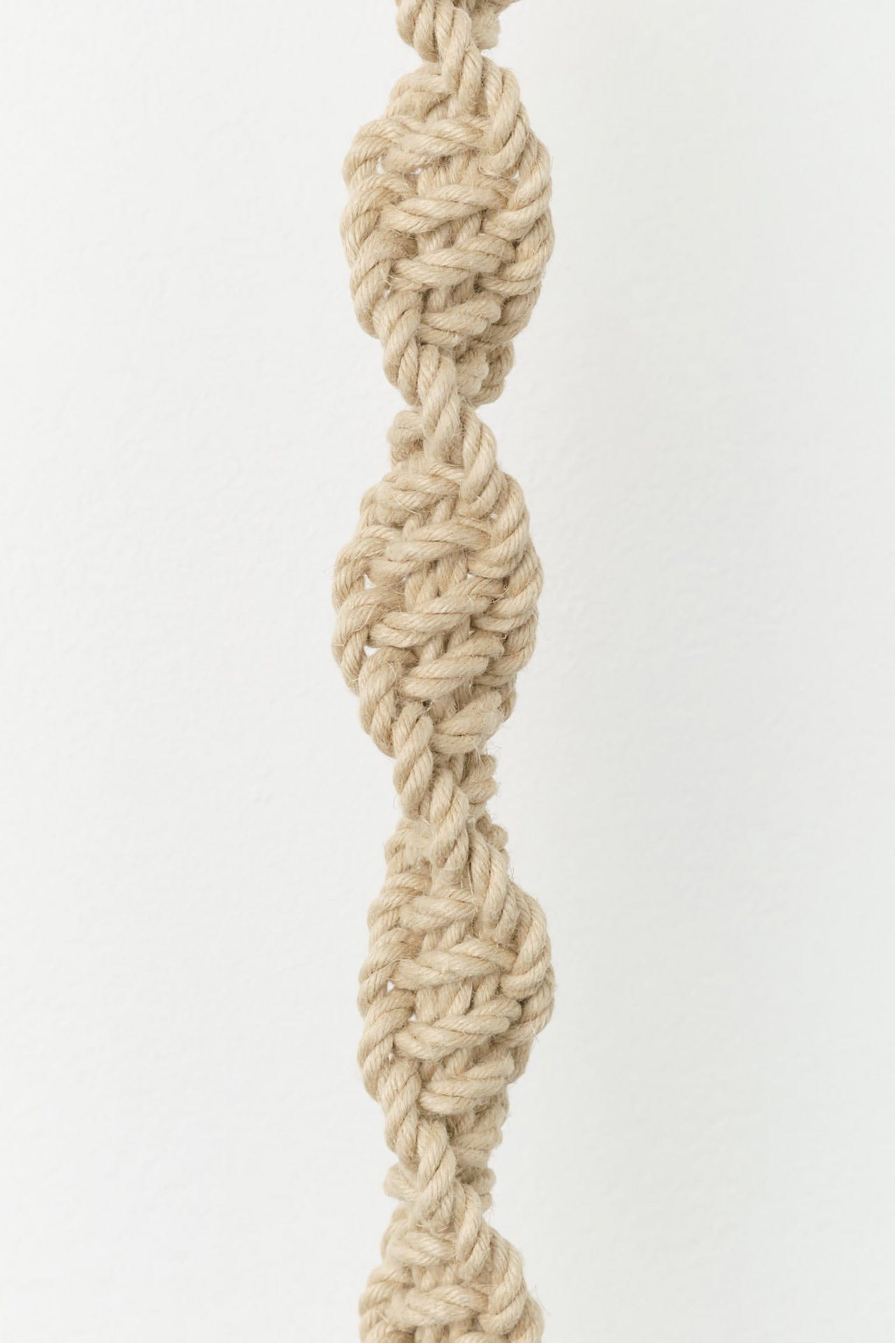 MQuan Art Ceramics Large Wide Thrown Bell in Twist White / 6.5" Dia X 7.75" H