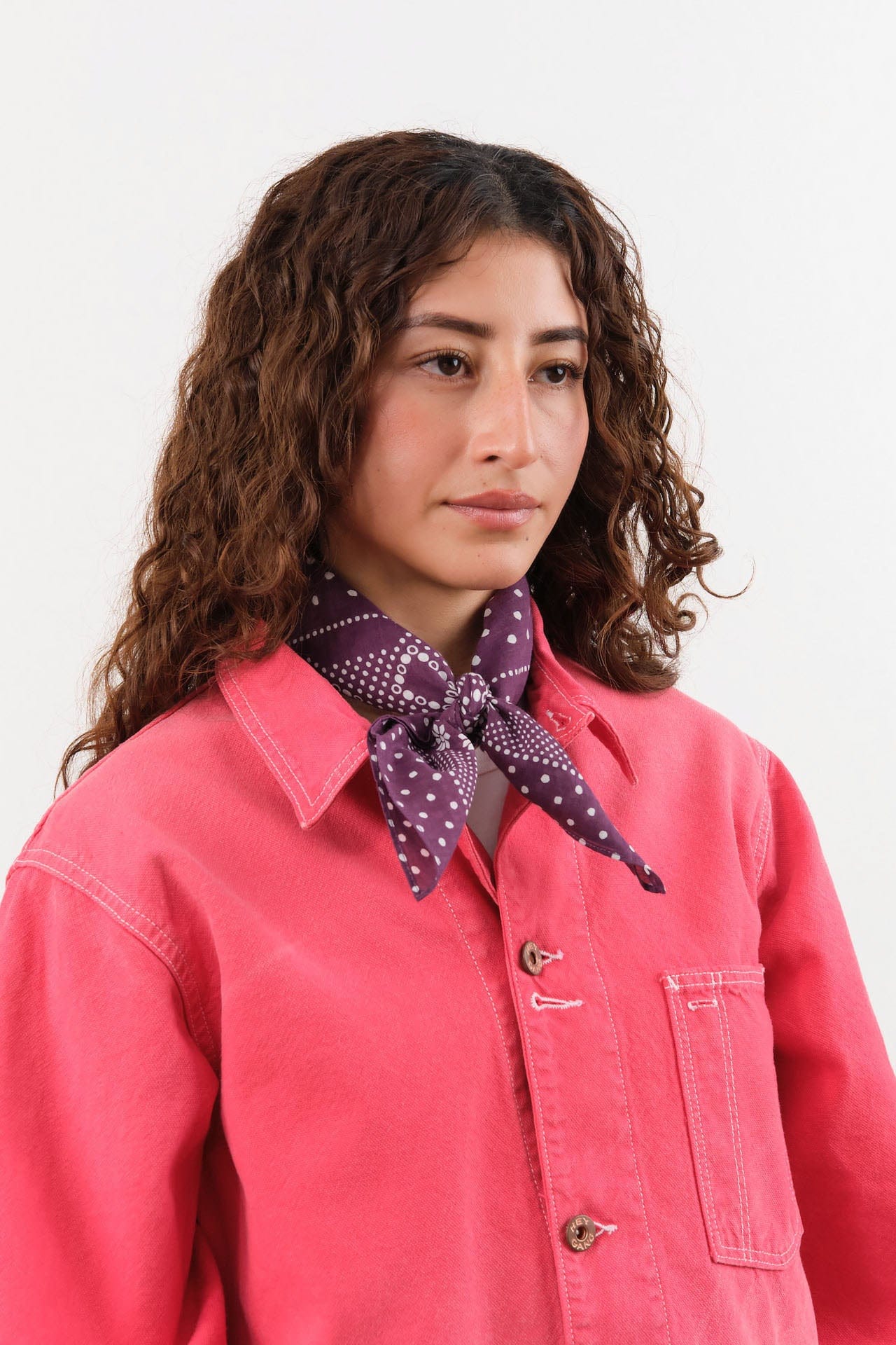 Last Chance Textiles Accessories Scarves Cotton Daisy Bandana Plum