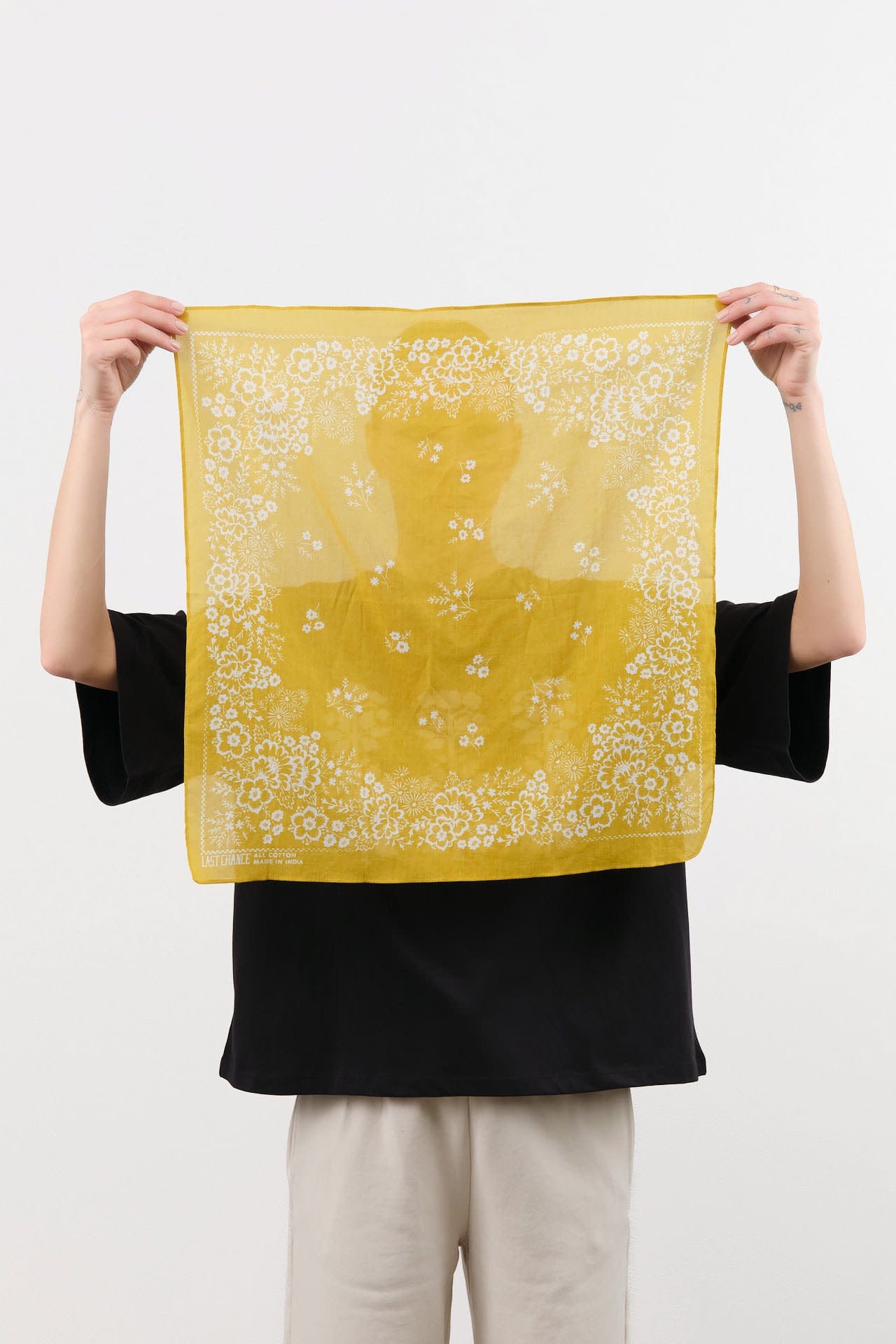 Last Chance Textiles Accessories Scarves Cotton Field Bandana in Chartreuse Chartreuse