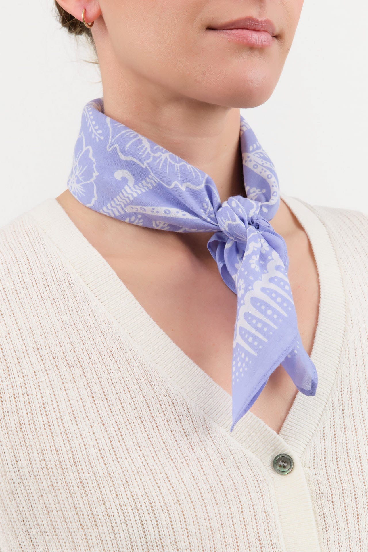 Last Chance Textiles Accessories Bandanas Cotton Ramble Bandana in Periwinkle Periwinkle