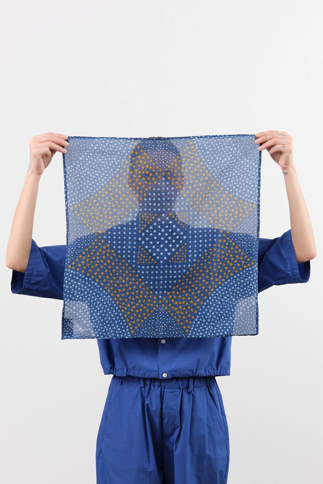 Last Chance Textiles Accessories Scarves Cotton Starry Bandana Navy