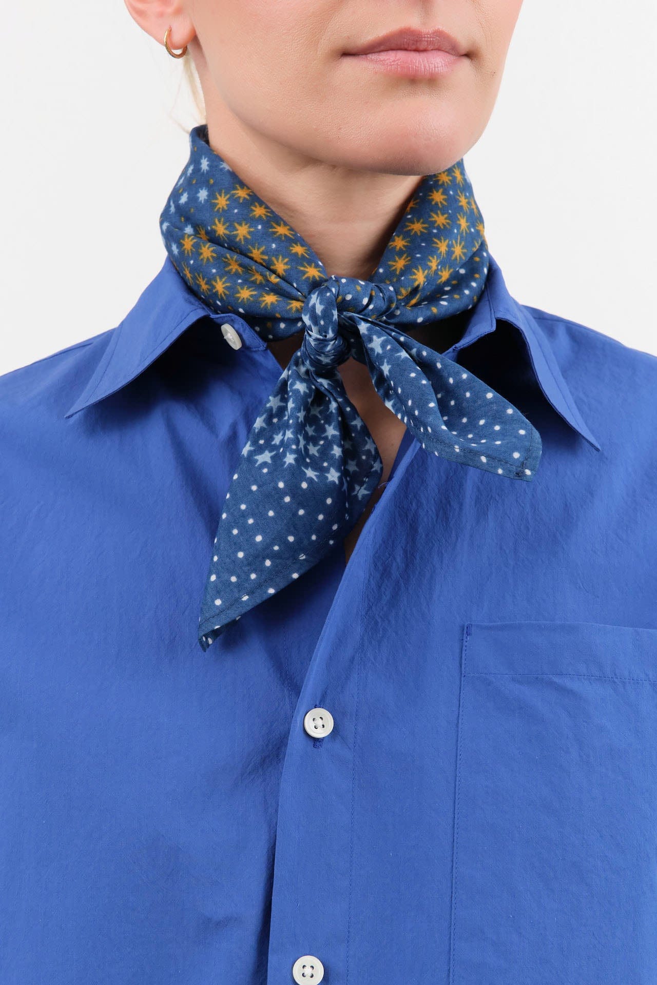 Last Chance Textiles Accessories Scarves Cotton Starry Bandana Navy