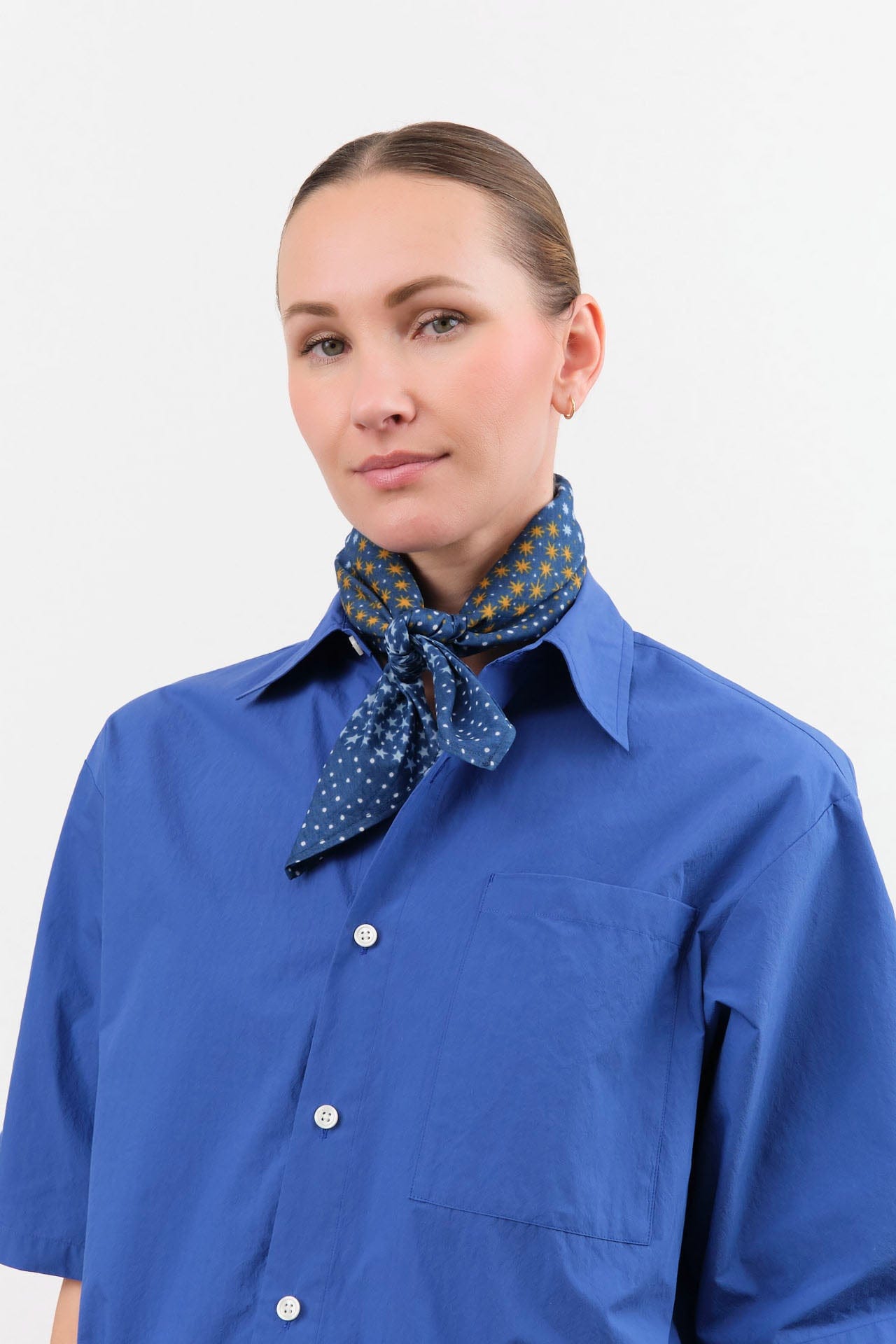 Last Chance Textiles Accessories Scarves Cotton Starry Bandana Navy