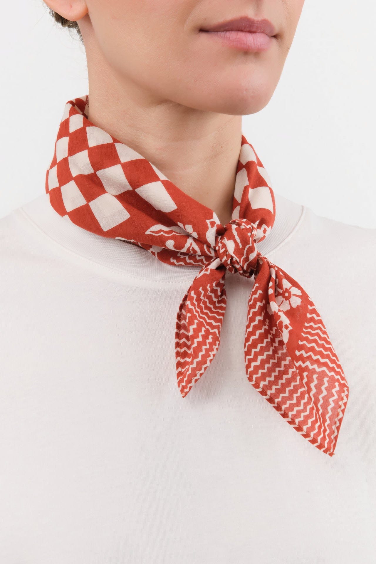 Last Chance Textiles Accessories Scarves Cotton Sundial Bandana Chili