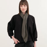 Last Chance Textiles Accessories Scarves Light Silk Cowboy Scarf in Janie in Midnight Janie in Midnight