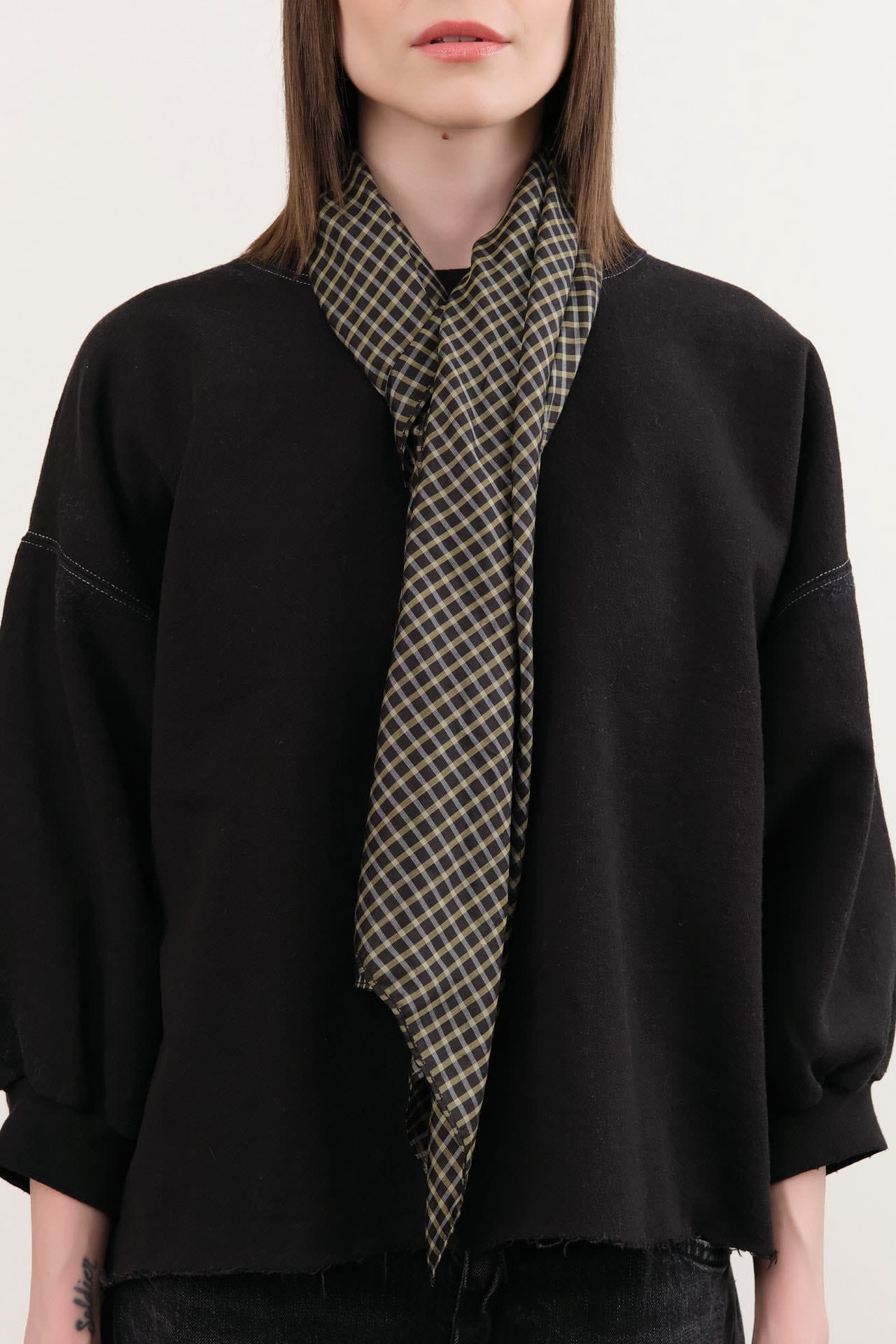 Last Chance Textiles Accessories Scarves Light Silk Cowboy Scarf in Janie in Midnight Janie in Midnight