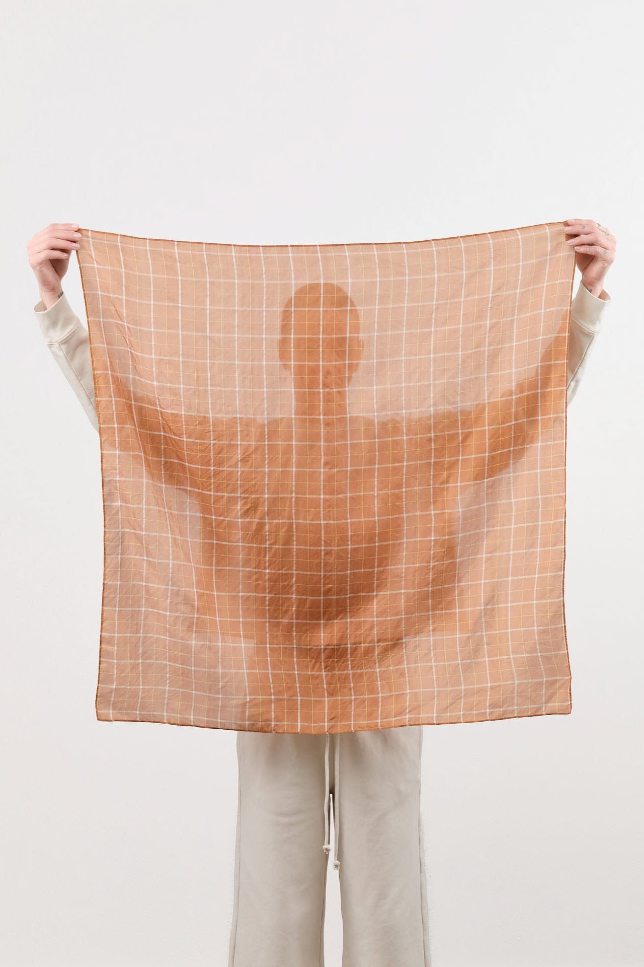 Last Chance Textiles Accessories Scarves Light Silk Cowboy Scarf in Odel in Tobacco Odel in Tobacco