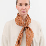 Last Chance Textiles Accessories Scarves Light Silk Cowboy Scarf in Odel in Tobacco Odel in Tobacco