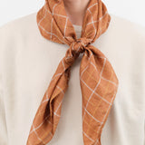Last Chance Textiles Accessories Scarves Light Silk Cowboy Scarf in Odel in Tobacco Odel in Tobacco