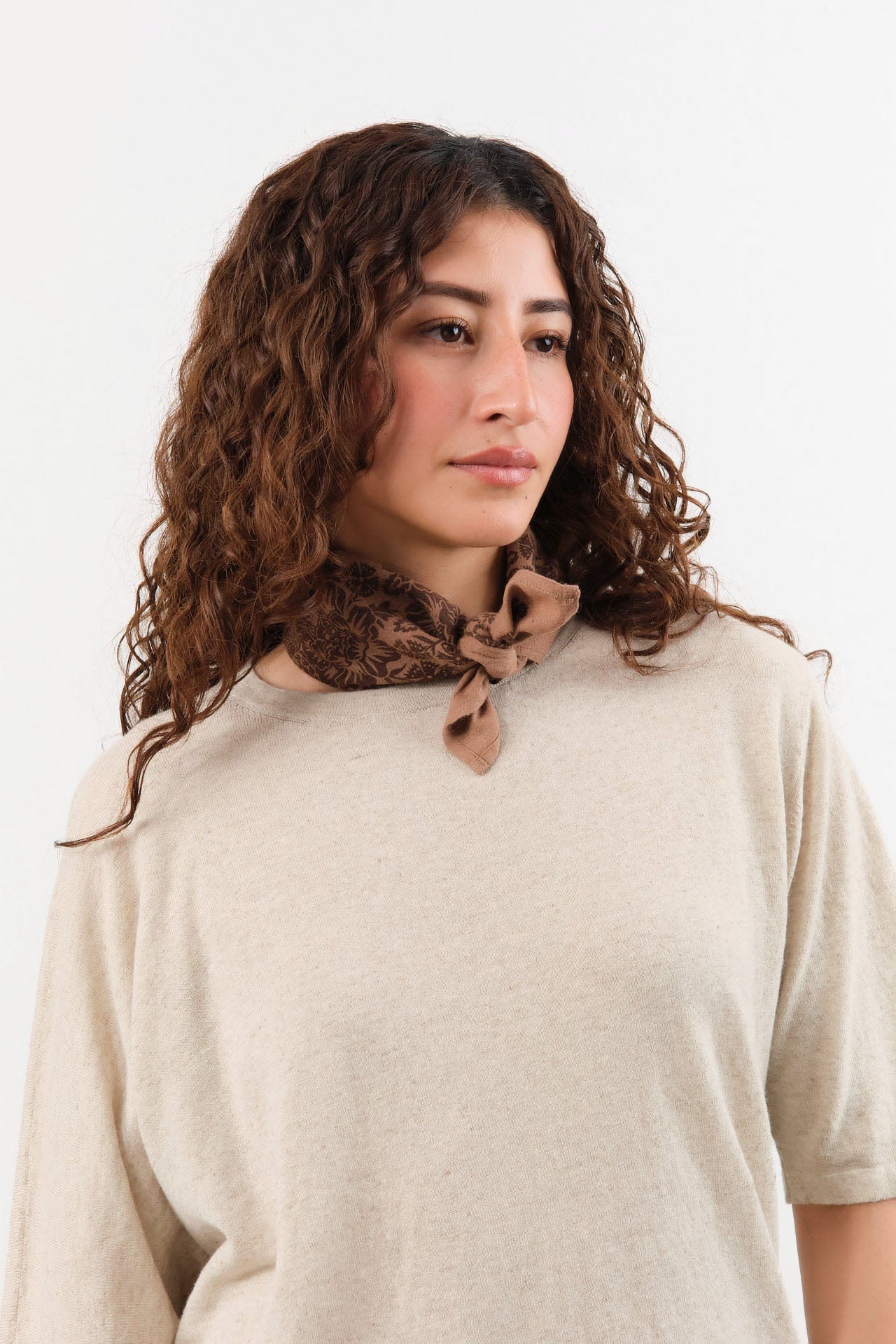 Last Chance Textiles Accessories Scarves Natural Dye Silk Bandana in Brazil Nut Brown Brazil Nut Brown