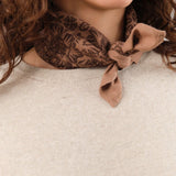 Last Chance Textiles Accessories Scarves Natural Dye Silk Bandana in Brazil Nut Brown Brazil Nut Brown