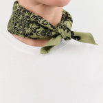 Last Chance Textiles Accessories Scarves Natural Dye Silk Bandana in Grass Green Grass Green
