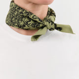 Last Chance Textiles Accessories Scarves Natural Dye Silk Bandana in Grass Green Grass Green