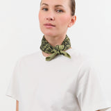 Last Chance Textiles Accessories Scarves Natural Dye Silk Bandana in Grass Green Grass Green