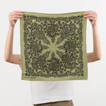 Last Chance Textiles Accessories Scarves Natural Dye Silk Bandana in Grass Green Grass Green
