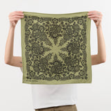 Last Chance Textiles Accessories Scarves Natural Dye Silk Bandana in Grass Green Grass Green