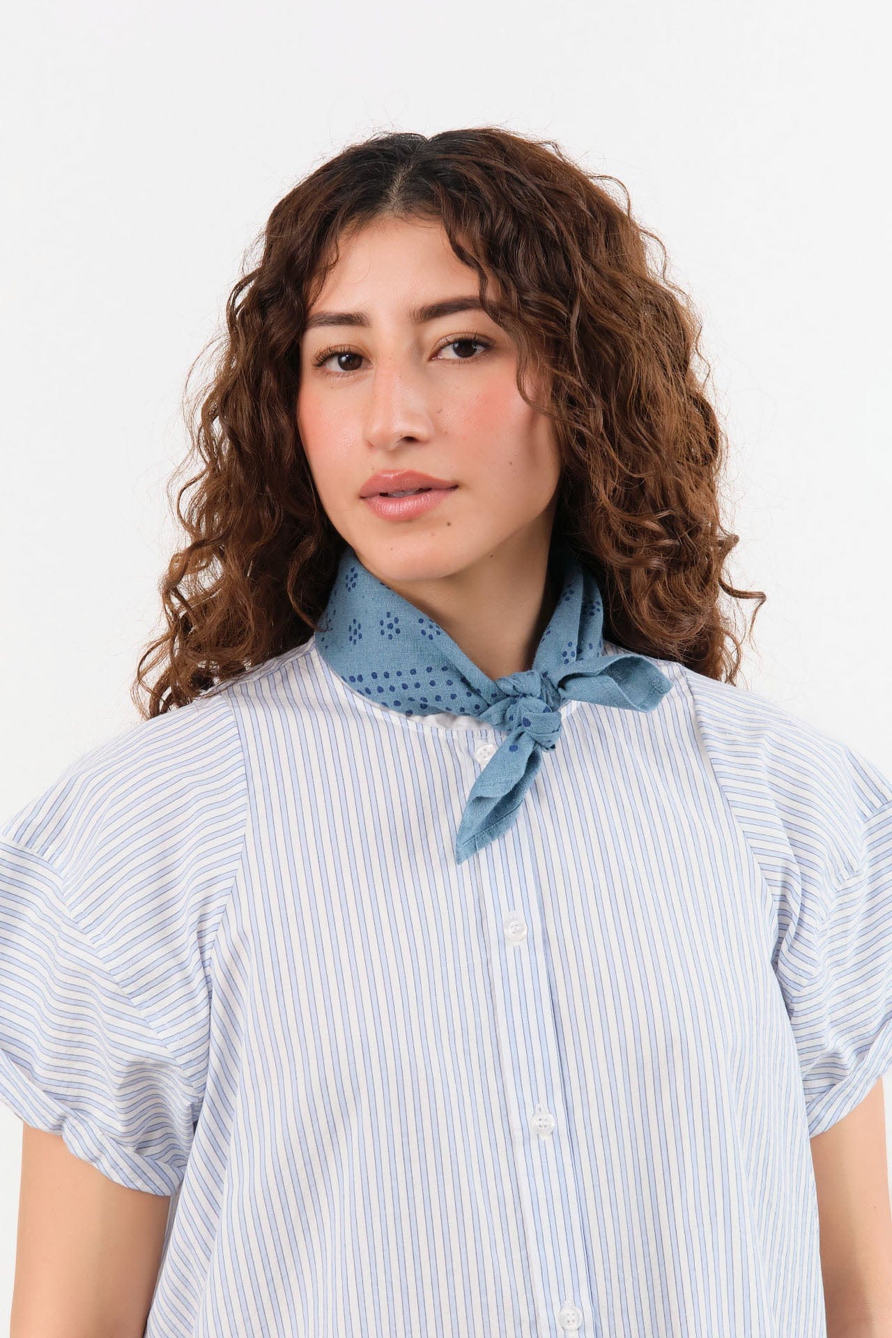 Last Chance Textiles Accessories Scarves Natural Dye Silk Bandana in Indigo Indigo