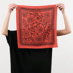 Last Chance Textiles Accessories Scarves Natural Dye Silk Bandana in Madder Ramble Madder Ramble