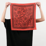 Last Chance Textiles Accessories Scarves Natural Dye Silk Bandana in Madder Ramble Madder Ramble