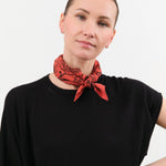 Last Chance Textiles Accessories Scarves Natural Dye Silk Bandana in Madder Ramble Madder Ramble