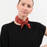 Last Chance Textiles Accessories Scarves Natural Dye Silk Bandana in Madder Ramble Madder Ramble