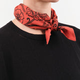 Last Chance Textiles Accessories Scarves Natural Dye Silk Bandana in Madder Ramble Madder Ramble