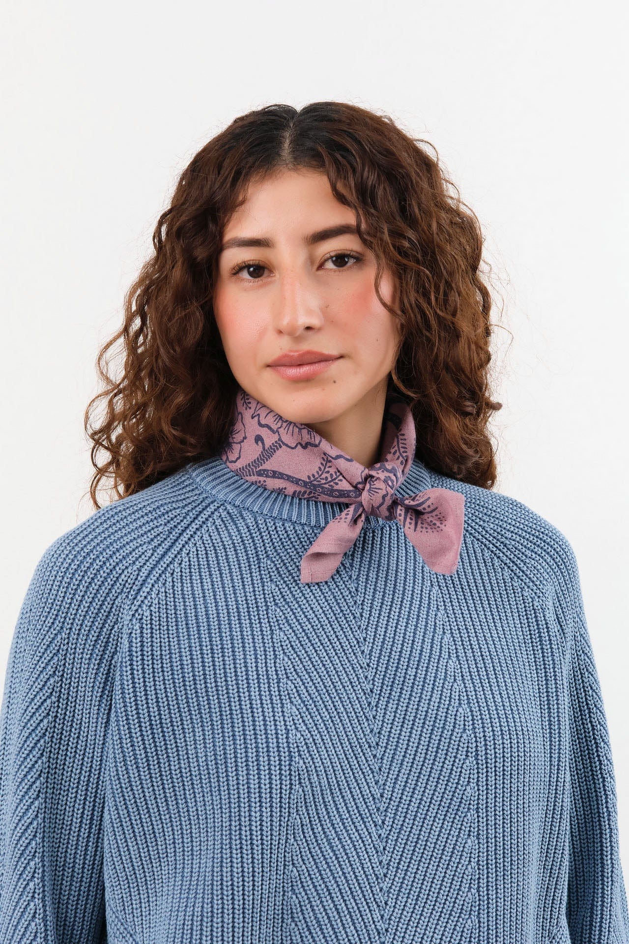 Last Chance Textiles Accessories Scarves Natural Dye Silk Bandana in Viola Viola