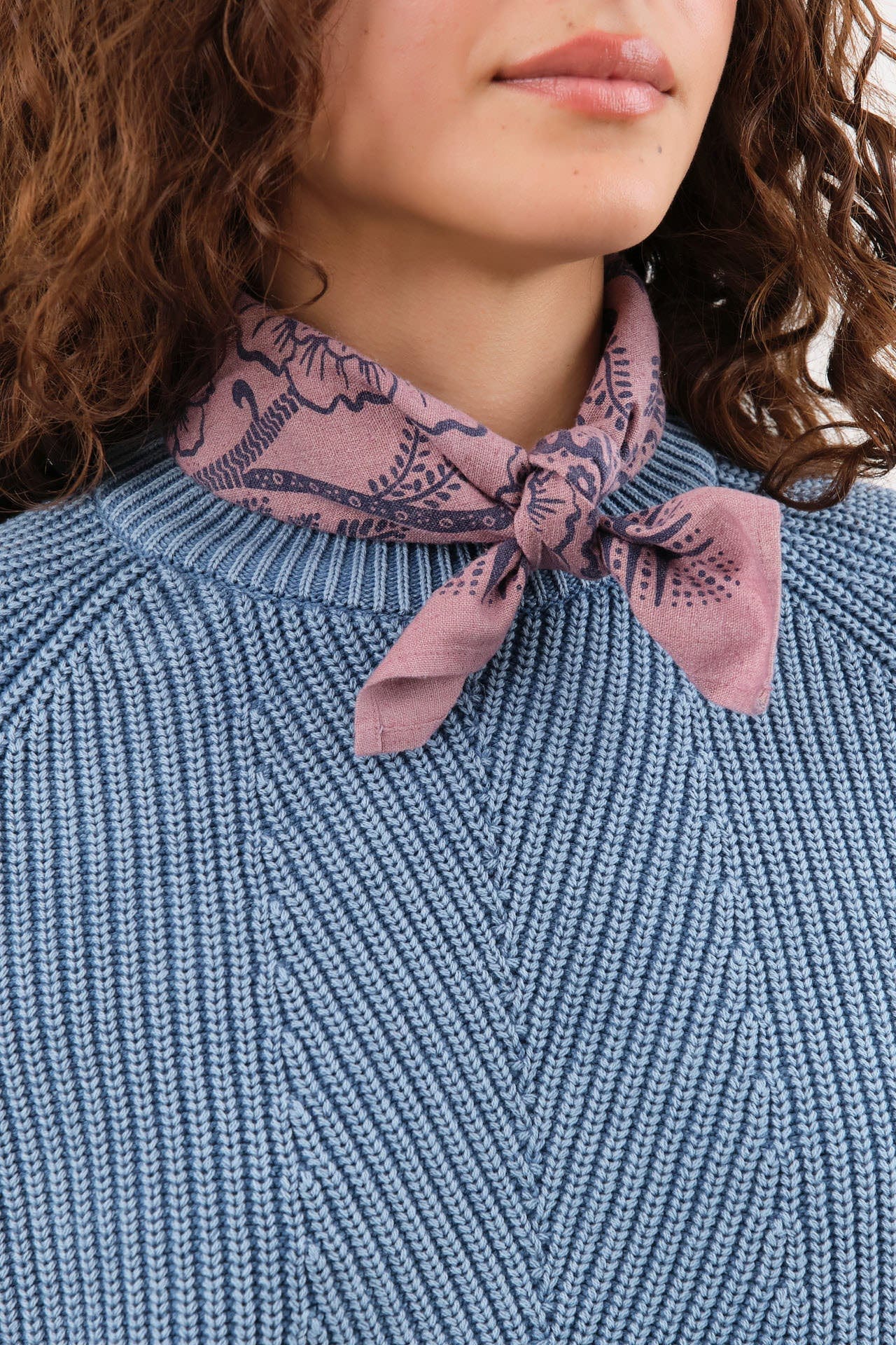 Last Chance Textiles Accessories Scarves Natural Dye Silk Bandana in Viola Viola