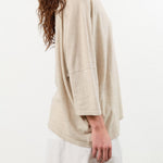 Lauren Manoogian Apparel Womens Blouses Askew Tee in Flax
